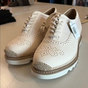 Torrid Beige Women’s Wide Oxfords with Woven Detail